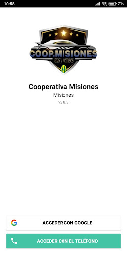 Android application TAXIS Y REMISES COOP. MISIONES screenshort
