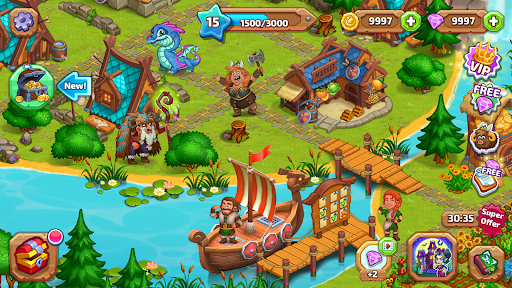 Vikings and Dragon Island Farm - Simulation - games