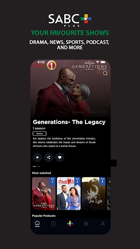 Android application SABC+ screenshort