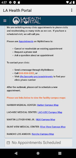 LA Health Portal Screen 2