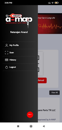 A-MAP Customer Smart App Screen 3