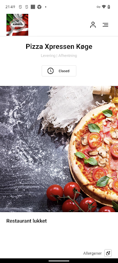 Android application Pizza Xpressen Køge screenshort