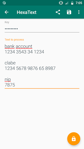 Android application HexaText Encryption screenshort