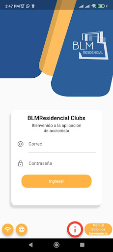 Android application BLMResidencial-Clubs-Socios screenshort