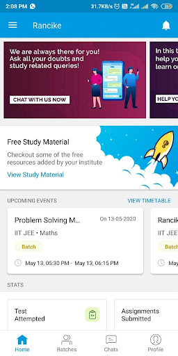 Android application Live Learning screenshort