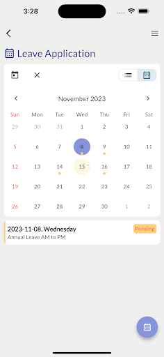 HRIS - 人力資源系統App Screen 2
