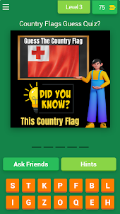Country flags Guess quiz game
