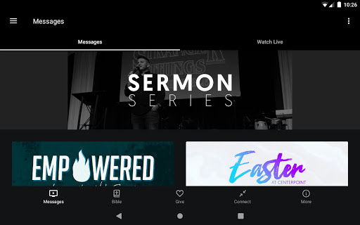 Screenshot of My Centerpoint Church