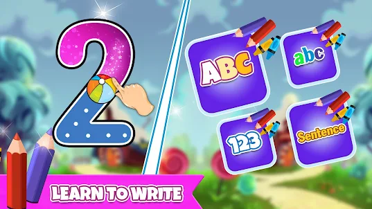 Học theo dõi bảng chữ cái ABC