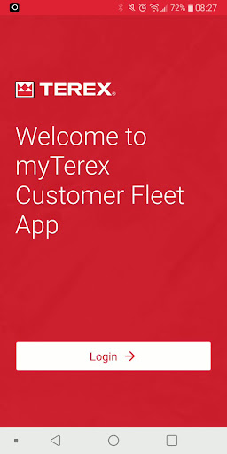 Android application myTerex Customer Fleet screenshort
