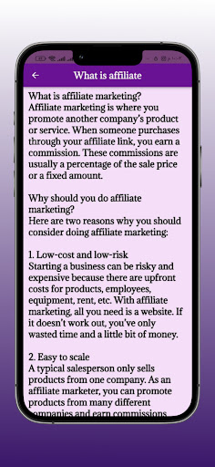 Learn Affiliate Marketing Screen 2