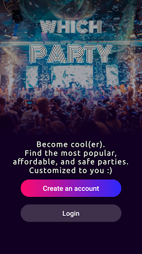 Android application Which Party? Events for you screenshort