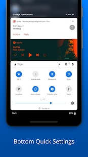 Bottom Quick Settings Screenshot
