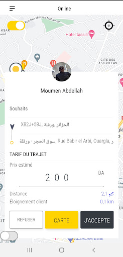 TecTaxi Driver Screen 3