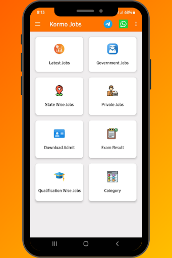 Android application Kormo Jobs: Sarkari Jobs Find screenshort