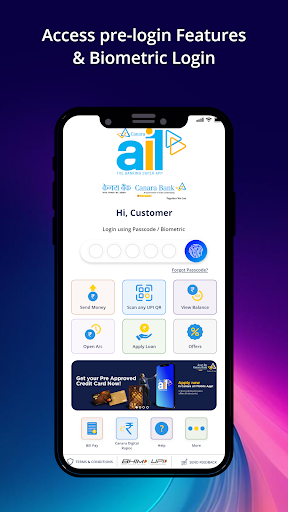 Android application Canara ai1- Mobile Banking App screenshort