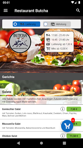 Android application Restaurant Butcha Emmerich screenshort