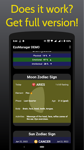 EzoManager Demo – esotericism Screen 3