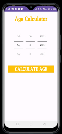 Android application Learning Age Calculator screenshort