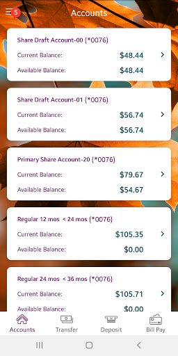 Android application Maine Family Mobile Banking screenshort