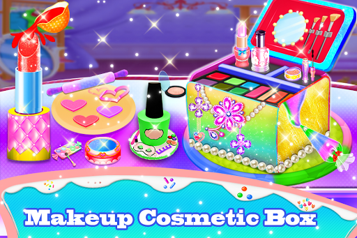 Makeup kit cakes  cosmetic box makeup cake games