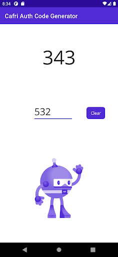 Cafri Auth Code Generator Screen 3