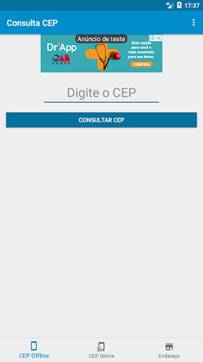 Android application Busca CEP screenshort