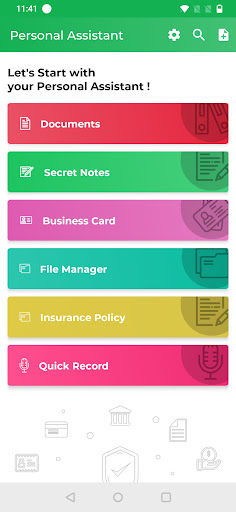 Android application Document Keeper screenshort