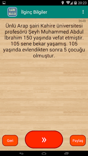 İlginç Bilgiler Screen 3