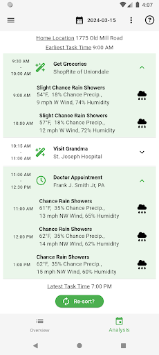 Task Sorter - Smart Calendar Screen 2