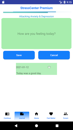 StressCenter Screen 3