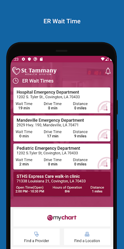 Android application St. Tammany Health System screenshort