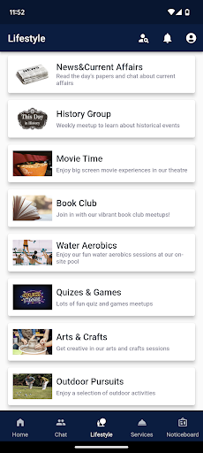 Android application Meadowvale FamilyHub screenshort