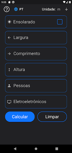 Visualização do aplicativo