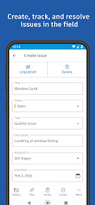 Captura 2 Aplicación PlanGrid Build android