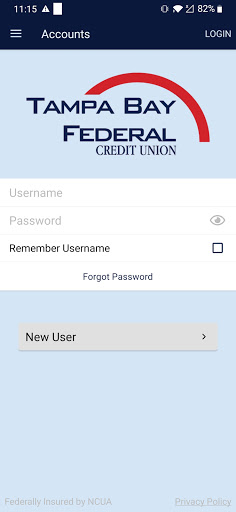 Android application Tampa Bay Federal Credit Union screenshort