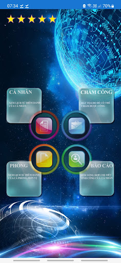Android application Chấm công vị trí screenshort