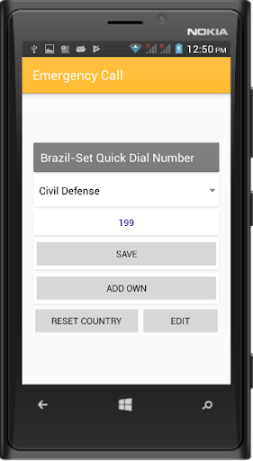 Android application Emergency Call Widget screenshort