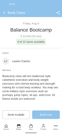 Balance Fitness Studio Screen 3