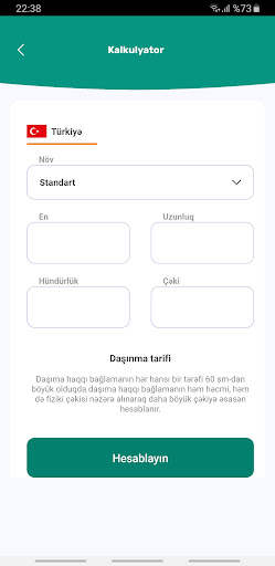 Android application Postcargo screenshort