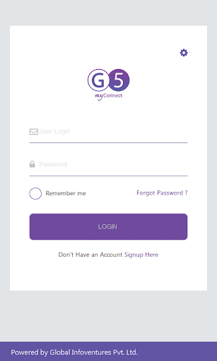 Android application G5 myConnect screenshort