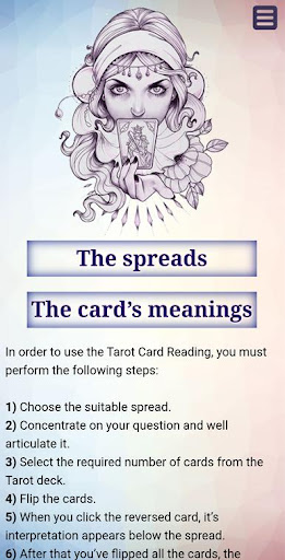 Android application Tarot Card Reading screenshort