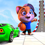 Cover Image of Download Cat Kitty Car Stunt Race Games 1.0.1 APK