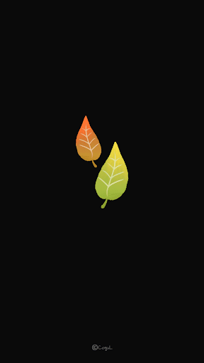 Android application 카카오톡 테마 - 가을잎_소프트블랙 (카톡테마) screenshort