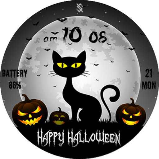 BFF11- Halloween black Cat logo