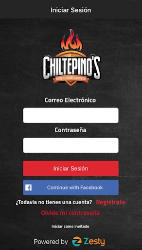 Android application Chiltepinos Wings screenshort