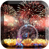 Fireworks in new years LWP icon