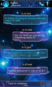 Imágen 2 GO SMS PRO STARLIGHT THEME android