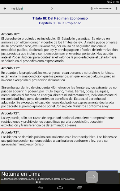 Captura 12 Constitución Política del Perú android