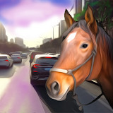 Horse Riding in Traffic icon